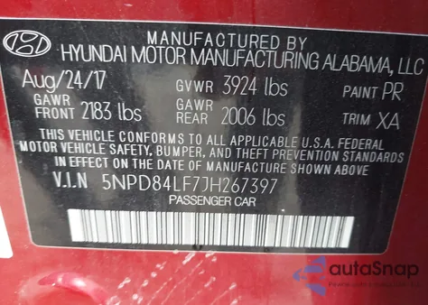 2018 Hyundai Elantra Value Edition from USA, damaged, VIN 5NPD84LF7JH267397